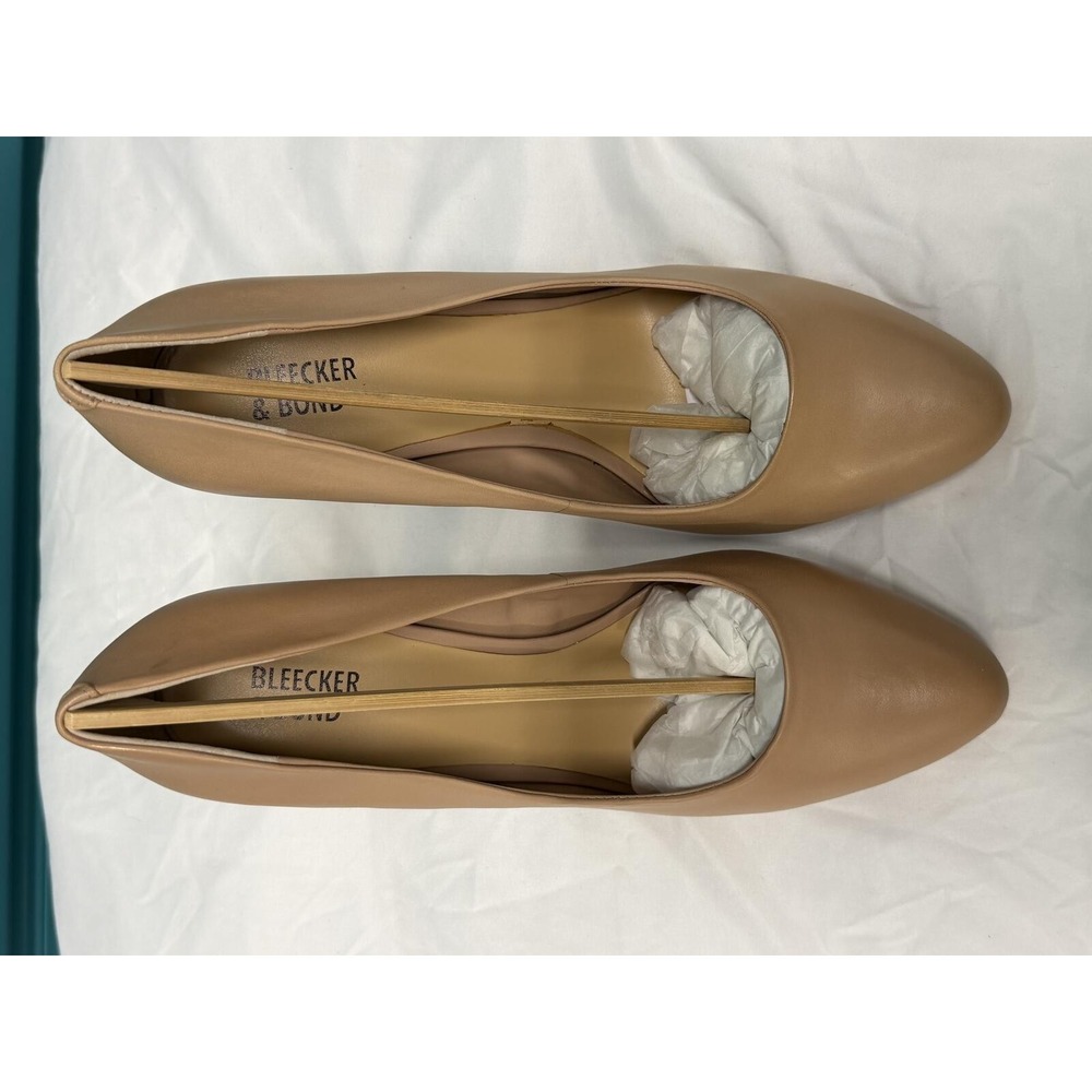 Bleecker & Bond Nude Leather Pointed Toe Heels sz 10